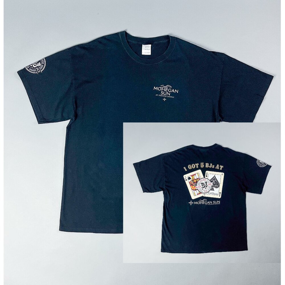 Vintage Graphic T-Shirt | Black Casino T-Shirt Lrg Back Graphic Size L